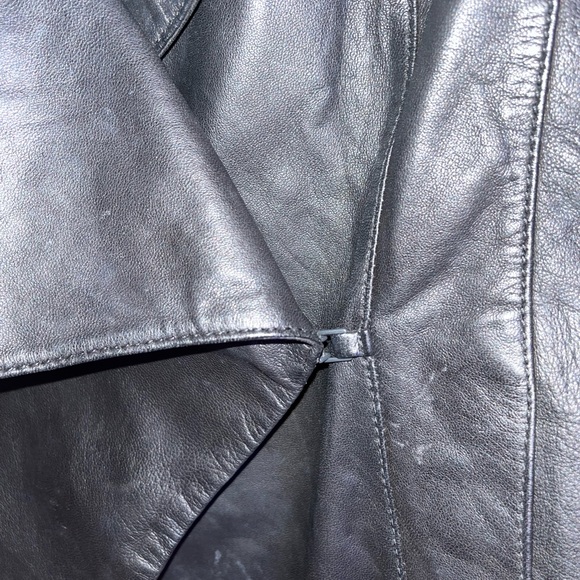 Trouvé Draped Collar Leather Jacket 🌵xs - Picture 16 of 16